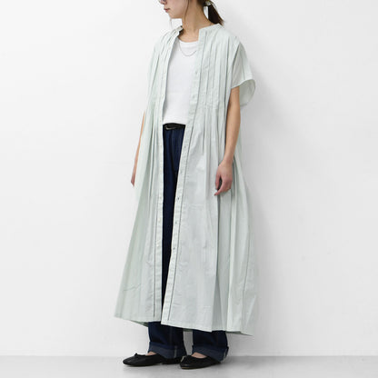INDIA INDUSTRY [インディアインダストリー] Agra PIN TUCK SHIRT DRESS [ND-G0105POP] Agra ピンタックシャツドレス [2025SS]