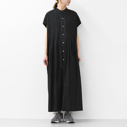 INDIA INDUSTRY [インディアインダストリー] Agra PIN TUCK SHIRT DRESS [ND-G0105POP] Agra ピンタックシャツドレス [2025SS]