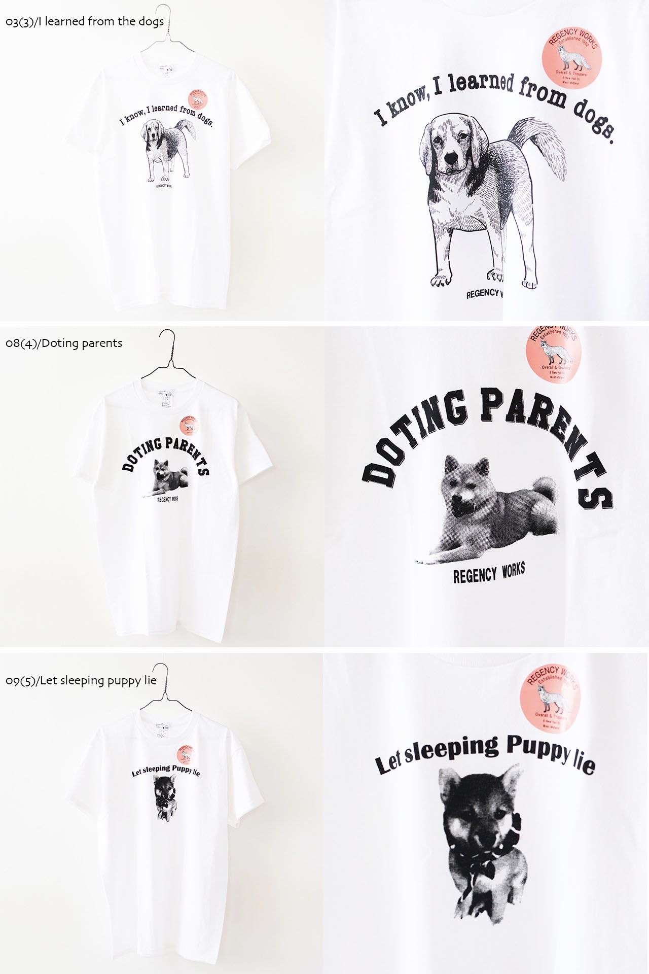 Regency Works[リージェンシーワークス] DOG TEE [GD02] ドッグティー [2024SS]