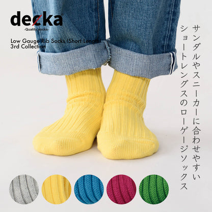 decka[デカ] ローゲージリブソックス[de-26-3]（ショートレングス） [2024AW]