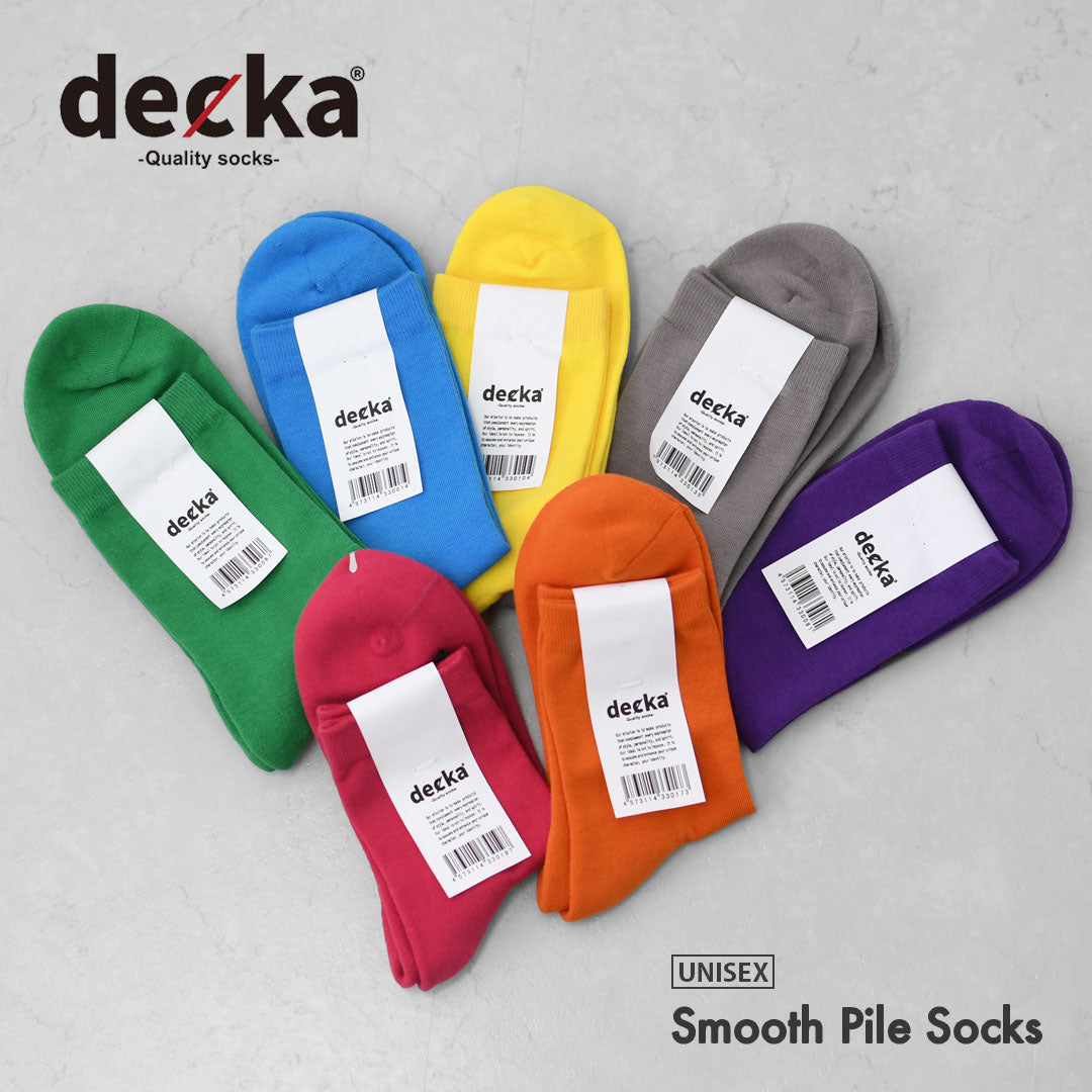 decka[デカ] Smooth Pile Socks [de-34] スムースパイルソックス・日本製・靴下・ショート丈・プレゼントにも・ギフト・スニーカーソックス・カラーソックス・国産・MEN'S / LADY'S [2026AW]