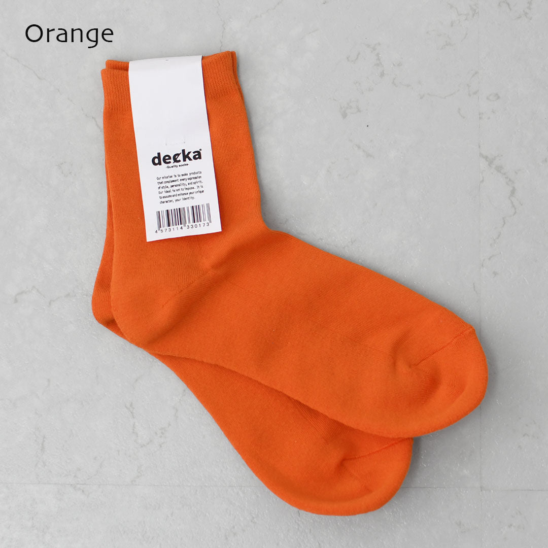 decka[デカ] Smooth Pile Socks [de-34] スムースパイルソックス・日本製・靴下・ショート丈・プレゼントにも・ギフト・スニーカーソックス・カラーソックス・国産・MEN'S / LADY'S [2026AW]