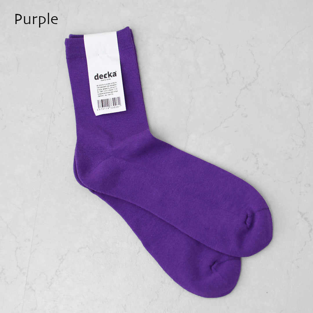 decka[デカ] Smooth Pile Socks [de-34] スムースパイルソックス・日本製・靴下・ショート丈・プレゼントにも・ギフト・スニーカーソックス・カラーソックス・国産・MEN'S / LADY'S [2026AW]