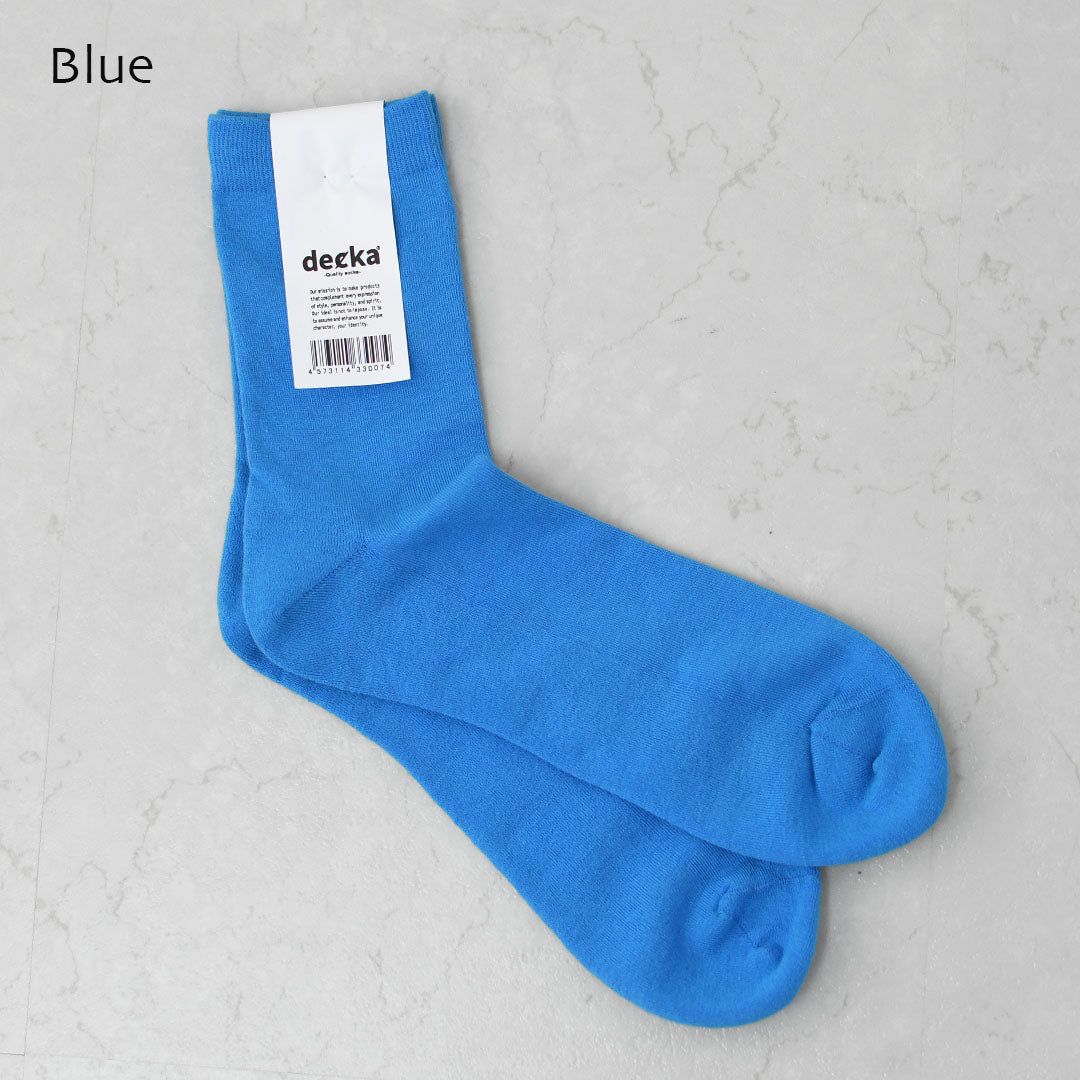 decka[デカ] Smooth Pile Socks [de-34] スムースパイルソックス・日本製・靴下・ショート丈・プレゼントにも・ギフト・スニーカーソックス・カラーソックス・国産・MEN'S / LADY'S [2026AW]