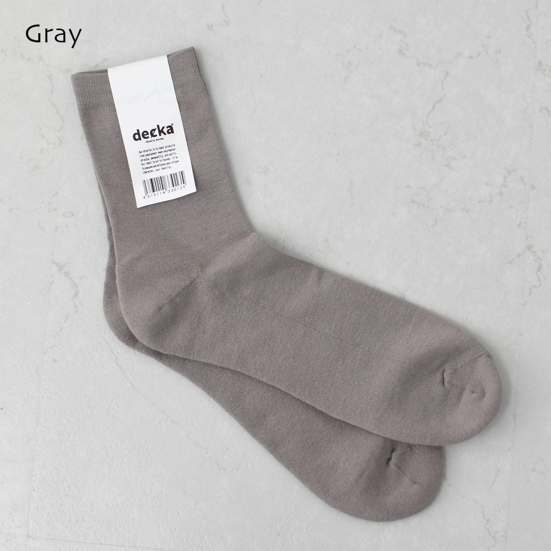decka[デカ] Smooth Pile Socks [de-34] スムースパイルソックス・日本製・靴下・ショート丈・プレゼントにも・ギフト・スニーカーソックス・カラーソックス・国産・MEN'S / LADY'S [2026AW]