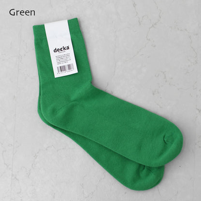 decka[デカ] Smooth Pile Socks [de-34] スムースパイルソックス・日本製・靴下・ショート丈・プレゼントにも・ギフト・スニーカーソックス・カラーソックス・国産・MEN'S / LADY'S [2026AW]