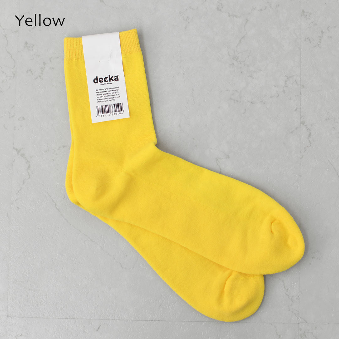 decka[デカ] Smooth Pile Socks [de-34] スムースパイルソックス・日本製・靴下・ショート丈・プレゼントにも・ギフト・スニーカーソックス・カラーソックス・国産・MEN'S / LADY'S [2026AW]