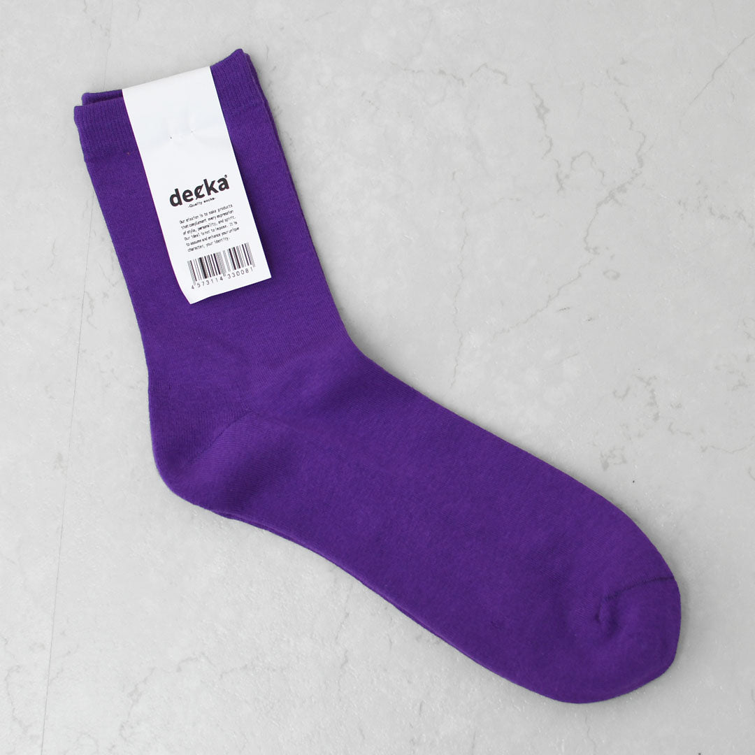 decka[デカ] Smooth Pile Socks [de-34] スムースパイルソックス・日本製・靴下・ショート丈・プレゼントにも・ギフト・スニーカーソックス・カラーソックス・国産・MEN'S / LADY'S [2026AW]