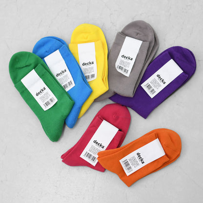 decka[デカ] Smooth Pile Socks [de-34] スムースパイルソックス・日本製・靴下・ショート丈・プレゼントにも・ギフト・スニーカーソックス・カラーソックス・国産・MEN'S / LADY'S [2026AW]