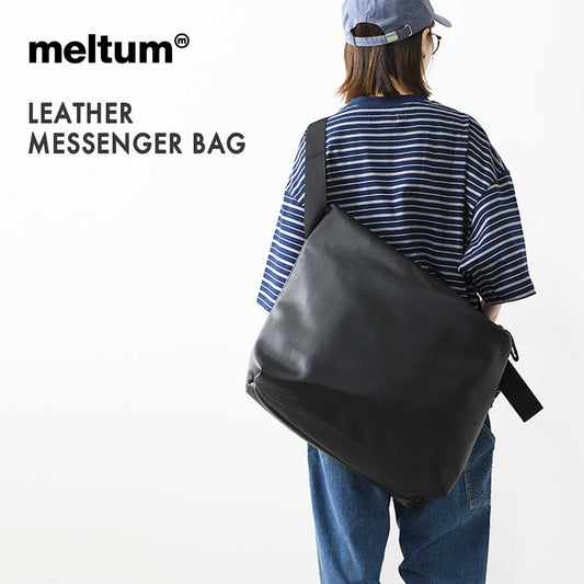 meltum [メルタム] LEATHER MESSENGER BAG  [MTM-BG-0304-25] レザーメッセンジャーバッグ・ショルダーバッグ・合皮・キレイめ・通勤・通学・旅行・撥水・MEN'S / LADY'S [2026AW]