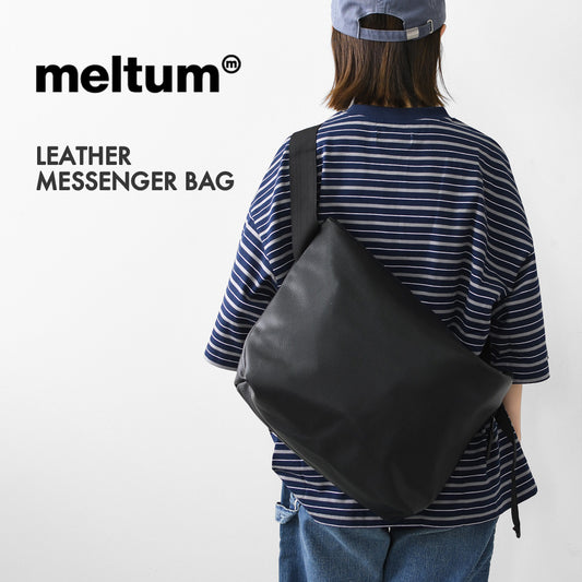 meltum [メルタム] LEATHER MESSENGER BAG (M) [MTM-BG-0382-25] レザーメッセンジャーバッグ（M）・ショルダーバッグ・合皮・キレイめ・通勤・通学・旅行・撥水・MEN'S / LADY'S [2026AW]