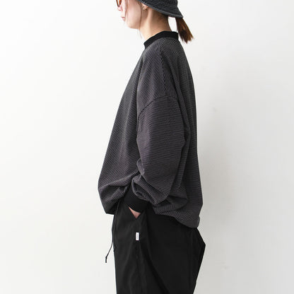 meltum [メルタム] BORDER BALLOON TEE L/S [MTM-CS-0276-25-A] ボーダーバルーンティーロングスリーブ [2025SS]