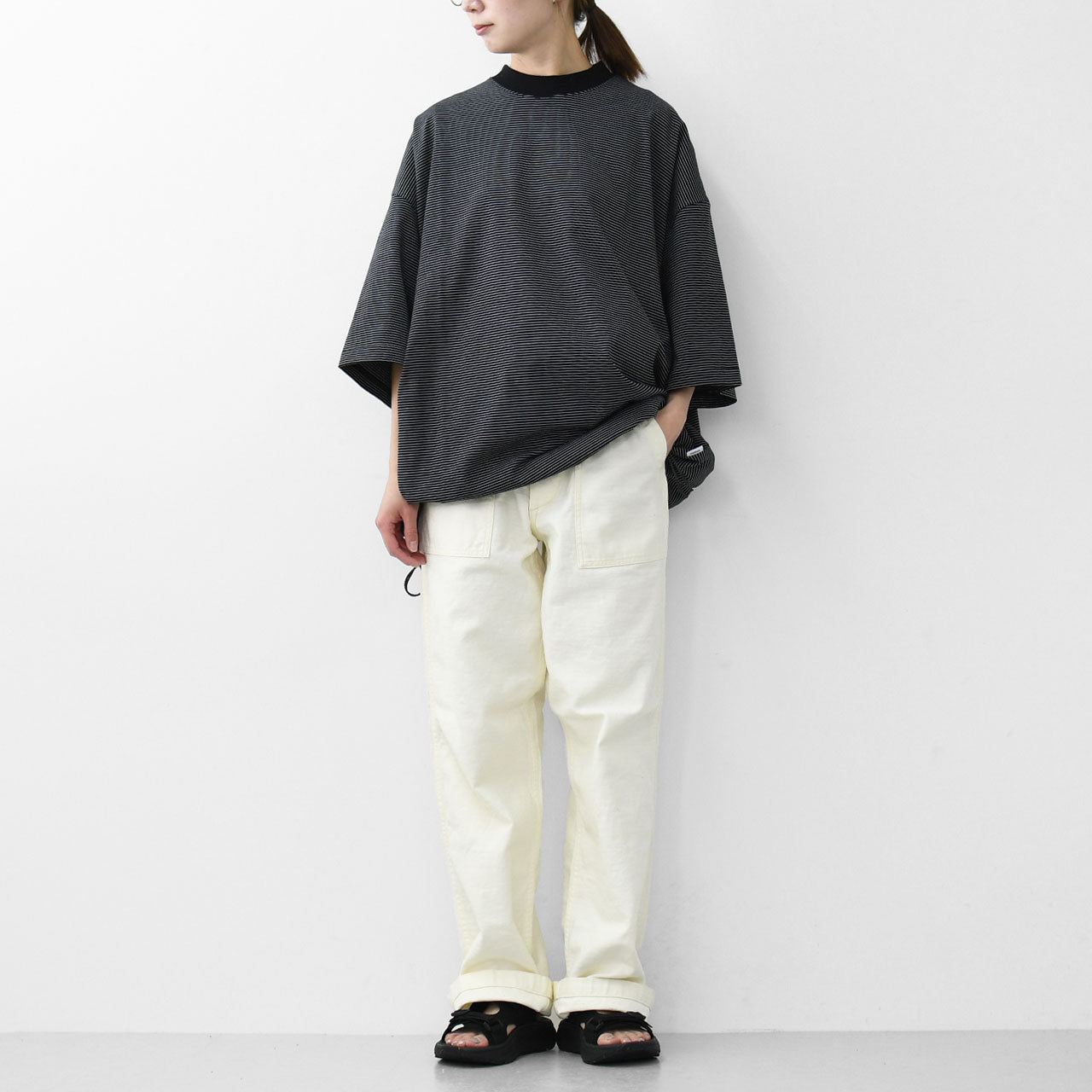 meltum [メルタム] BORDER BALLOON TEE S/S [MTM-CS-0277-25] ボーダーバルーンTシャツショートスリーブ [2025SS]