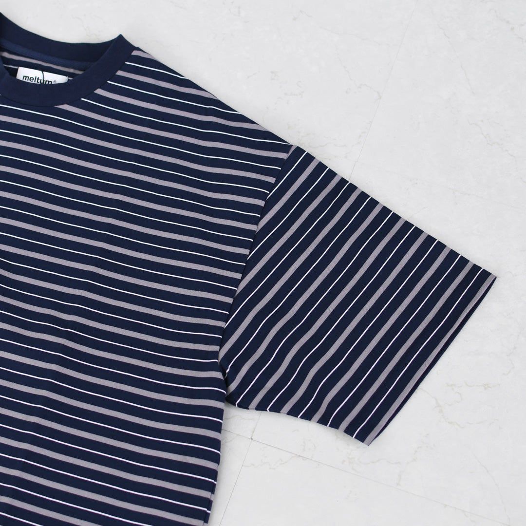 meltum [メルタム] MULTI BORDER S/S TEE [cs-0300-25] マルチボーダーショートスリーブTシャツ・半袖・オーバーサイズ・MEN'S / LADY'S [2026AW]