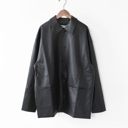 meltum [メルタム] SYNTHETIC LEATHER HALF COAT [MTM-JK-0364-26] シンセティックレザーハーフコート・アクションプリーツ袖・速乾性・軽量・ポリエステル製・MEN'S / LADY'S [2026SS]