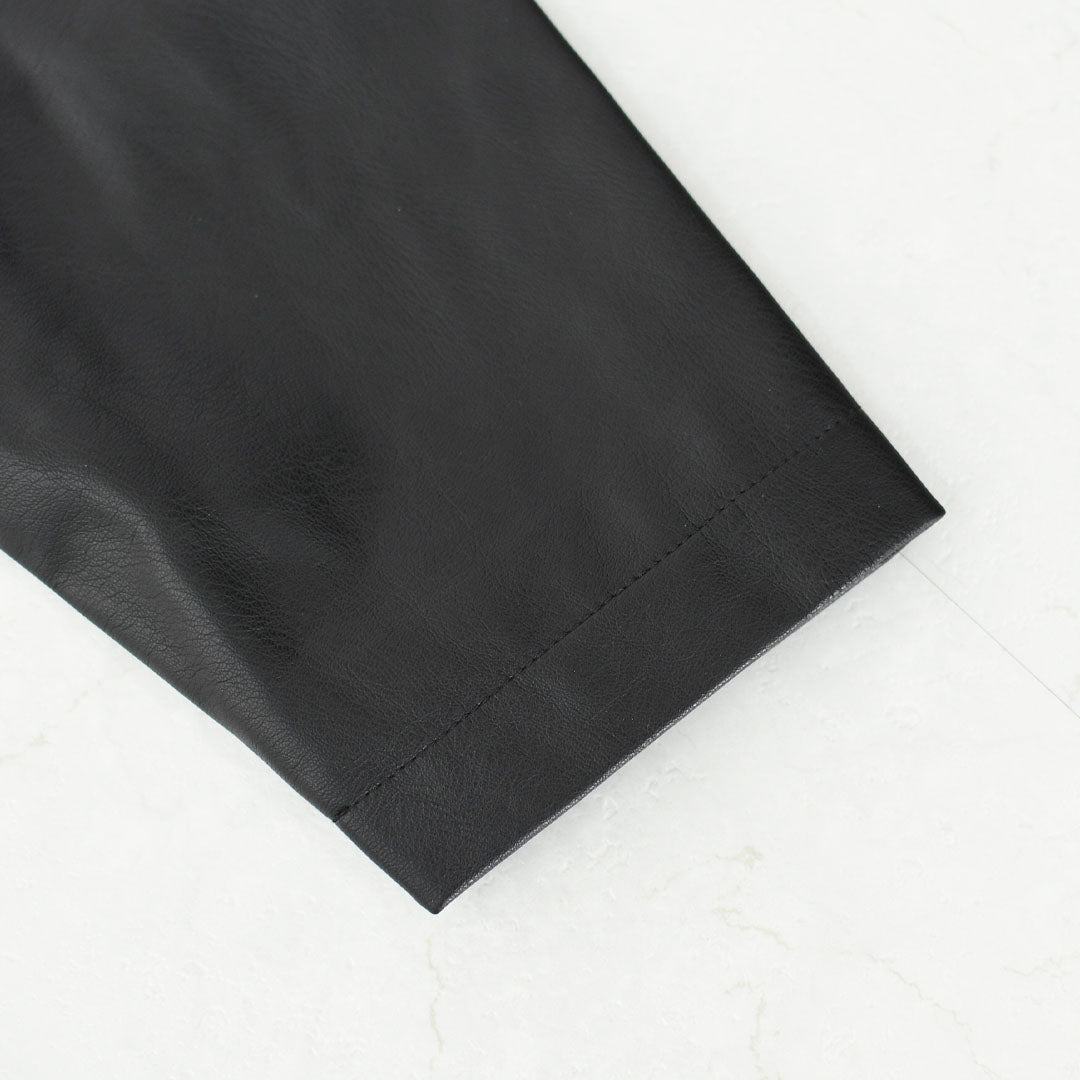 meltum [メルタム] SYNTHETIC LEATHER HALF COAT [MTM-JK-0364-26] シンセティックレザーハーフコート・アクションプリーツ袖・速乾性・軽量・ポリエステル製・MEN'S / LADY'S [2026SS]