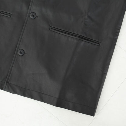 meltum [メルタム] SYNTHETIC LEATHER HALF COAT [MTM-JK-0364-26] シンセティックレザーハーフコート・アクションプリーツ袖・速乾性・軽量・ポリエステル製・MEN'S / LADY'S [2026SS]