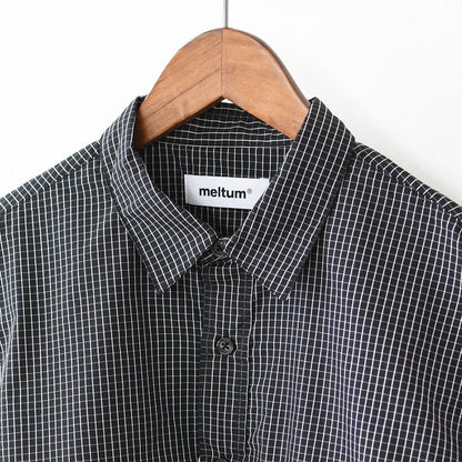 meltum [メルタム] GRAPH CHECK TECH SHIRTS L/S [MTM-SH-0365-26] グラフチェックテックシャツ・アクションプリーツ袖・速乾性・軽量・ポリエステル製・MEN'S / LADY'S [2026SS]