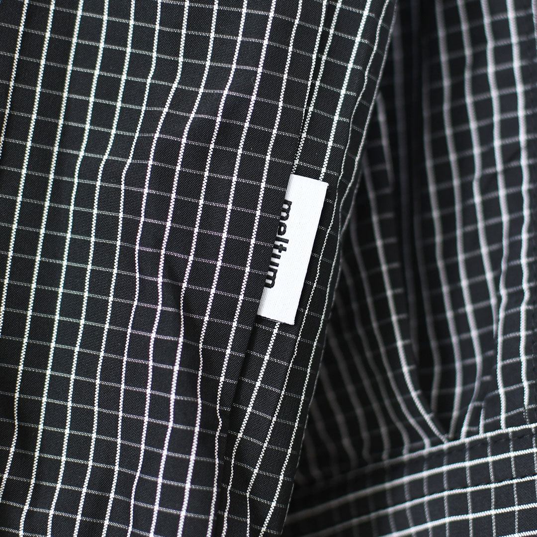 meltum [メルタム] GRAPH CHECK TECH SHIRTS L/S [MTM-SH-0365-26] グラフチェックテックシャツ・アクションプリーツ袖・速乾性・軽量・ポリエステル製・MEN'S / LADY'S [2026SS]