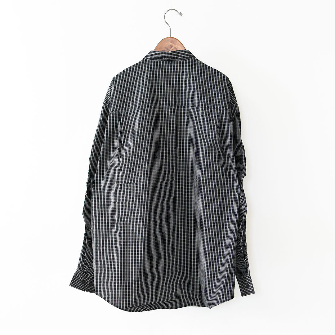 meltum [メルタム] GRAPH CHECK TECH SHIRTS L/S [MTM-SH-0365-26] グラフチェックテックシャツ・アクションプリーツ袖・速乾性・軽量・ポリエステル製・MEN'S / LADY'S [2026SS]