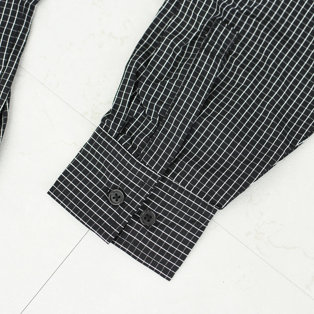 meltum [メルタム] GRAPH CHECK TECH SHIRTS L/S [MTM-SH-0365-26] グラフチェックテックシャツ・アクションプリーツ袖・速乾性・軽量・ポリエステル製・MEN'S / LADY'S [2026SS]