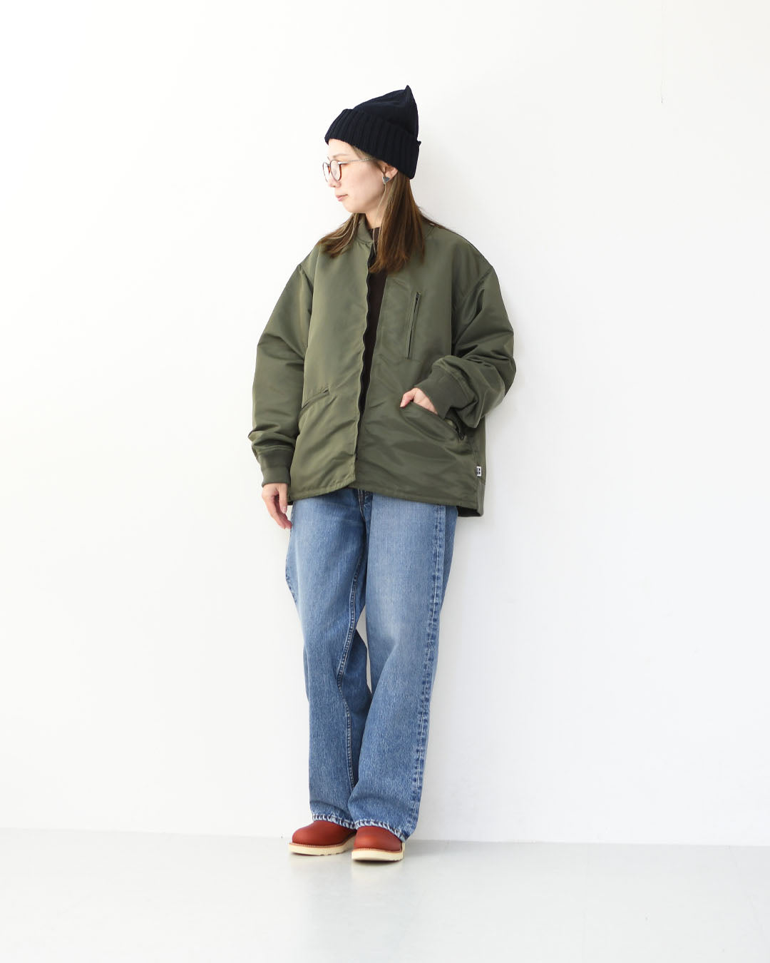 EMON [エモン] HARAN(66) [JAKN011-66] ハラン(66)・ナイロンジャケット・MA-1風・リブ袖・ジッパージャケット・MEN'S [2025AW]