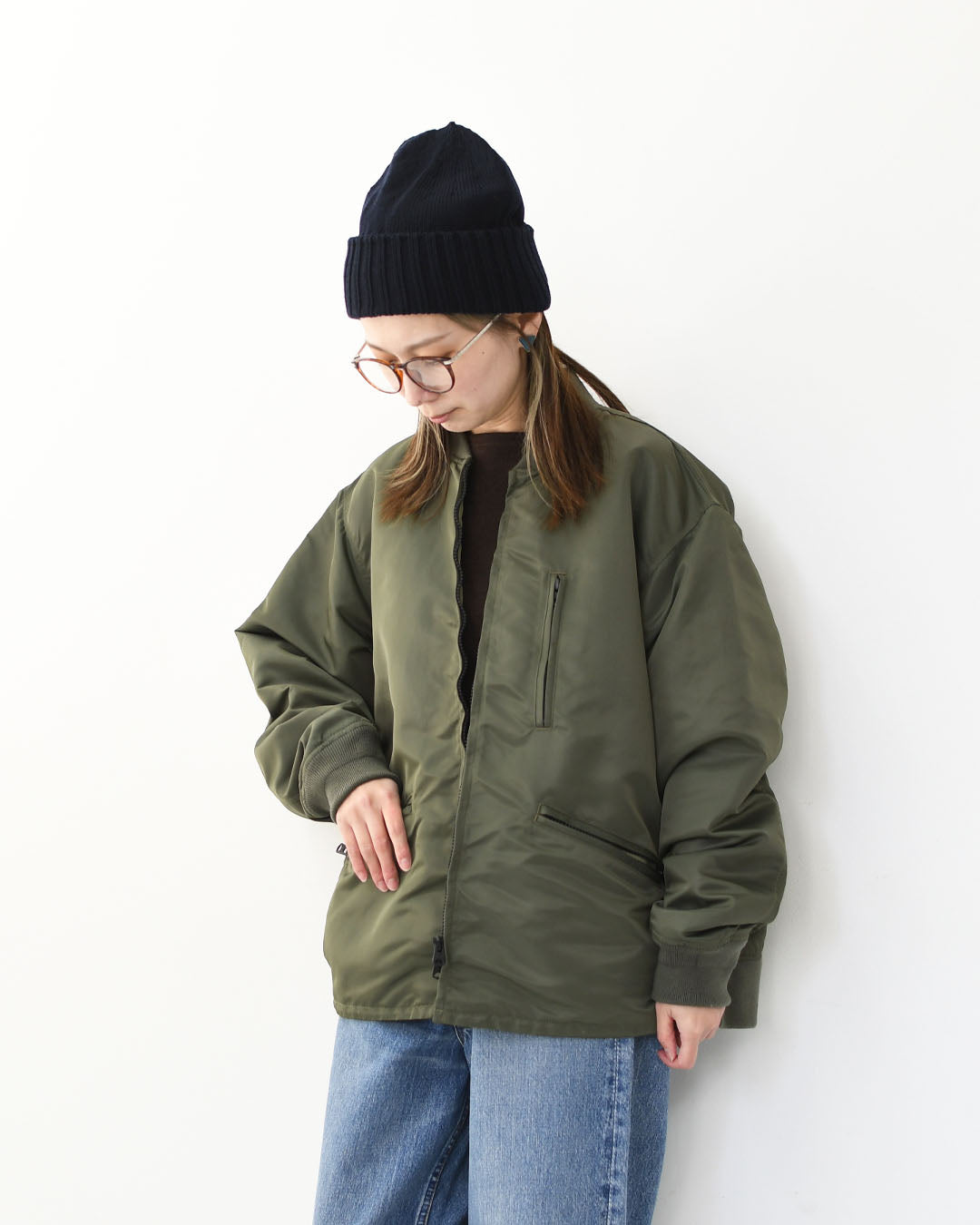 EMON [エモン] HARAN(66) [JAKN011-66] ハラン(66)・ナイロンジャケット・MA-1風・リブ袖・ジッパージャケット・MEN'S [2025AW]