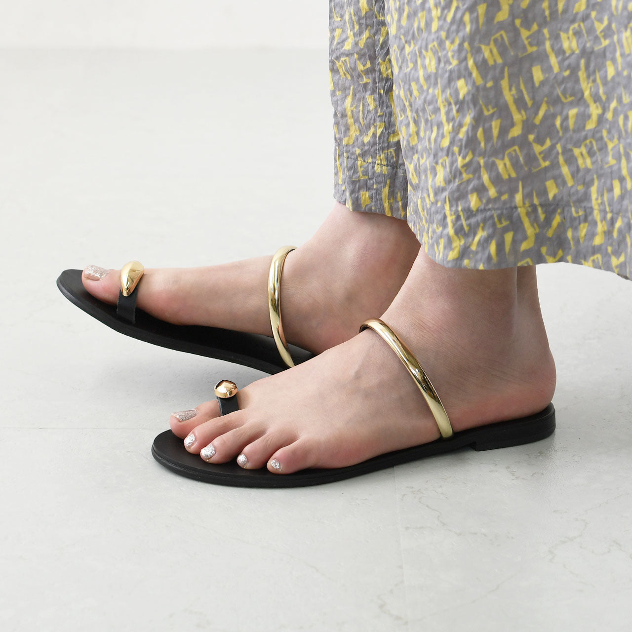 NICOLAS LAINAS [ニコラス ライナス] メタルパーツフラットサンダル [313L-T]  [2025SS]