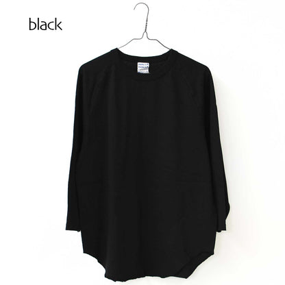 WALLA WALLA SPORT [ワラワラスポーツ] 3/4 BASEBALL TEE SOLID [A0778925] 3/4 ベースボールTシャツ 無地 [2025SS]