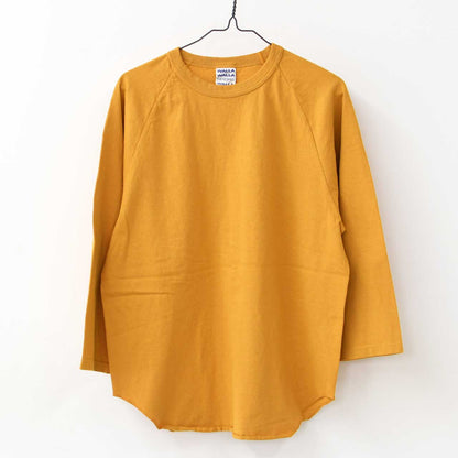 WALLA WALLA SPORT [ワラワラスポーツ] 3/4 BASEBALL TEE SOLID [A0778925] 3/4 ベースボールTシャツ 無地 [2025SS]