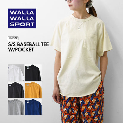 WALLA WALLA SPORT [ワラワラスポーツ] S/S BASEBALL TEE W/POCKET [A0805216] S/SベースボールTシャツ W/ポケット [2025SS]