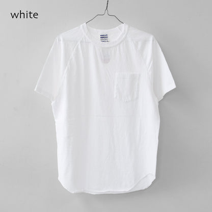 WALLA WALLA SPORT [ワラワラスポーツ] S/S BASEBALL TEE W/POCKET [A0805216] S/SベースボールTシャツ W/ポケット [2025SS]