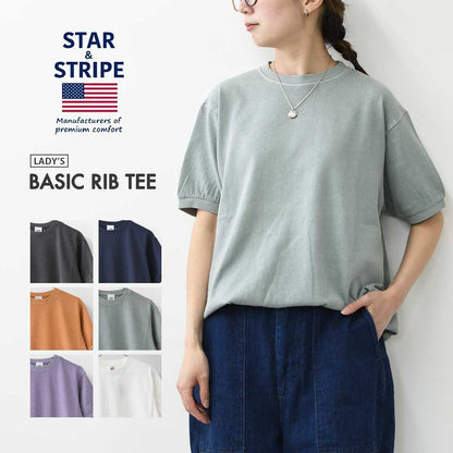 STAR&STRIPE [スターアンドストライプ] BASIC RIB TEE [SSMD-024] ベーシックリブTEE・LADY'S [2026SS]