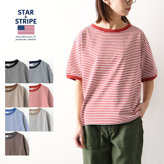STAR&STRIPE [スターアンドストライプ] ボーダーリンガーTシャツ [SSMD-028] [2026SS]