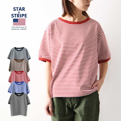 STAR&STRIPE [スターアンドストライプ] ボーダーリンガーTシャツ[SSMD-028]  [2025SS]