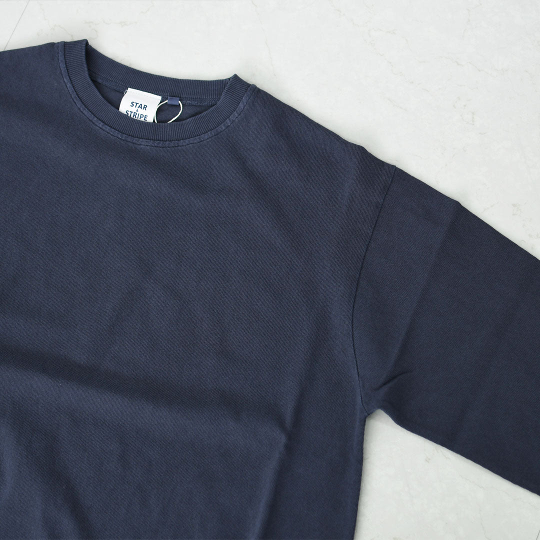 STAR&STRIPE [スターアンドストライプ] BASIC RIB LS [SSMD-035] ベーシックリブロングスリーブ・無地・シンプル・コットン・長袖Tシャツ・ロンT・LADY'S [2026SS]