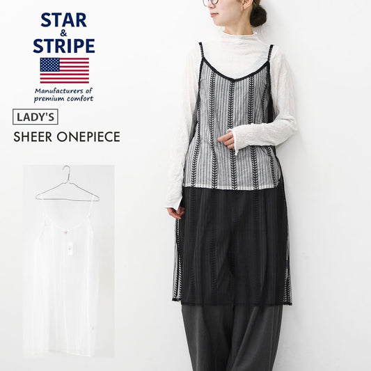 STAR&STRIPE [スターアンドストライプ] SHEER ONEPIECE [SSMD-089] シアーワンピース・シアーキャミソールワンピース・レースワンピース・レイヤード・LADY'S [2026SS]
