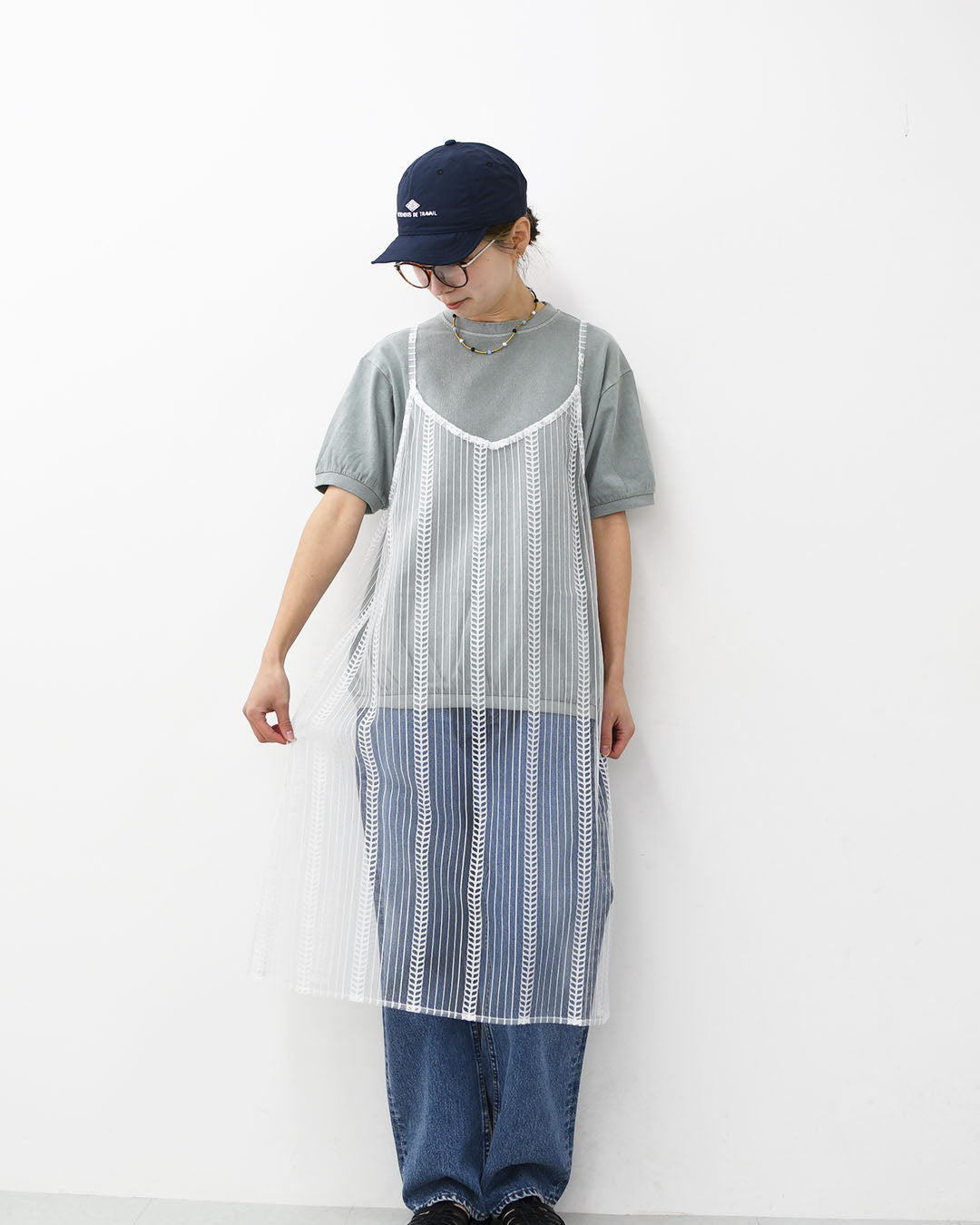 STAR&STRIPE [スターアンドストライプ] SHEER ONEPIECE [SSMD-089] シアーワンピース・シアーキャミソールワンピース・レースワンピース・レイヤード・LADY'S [2026SS]