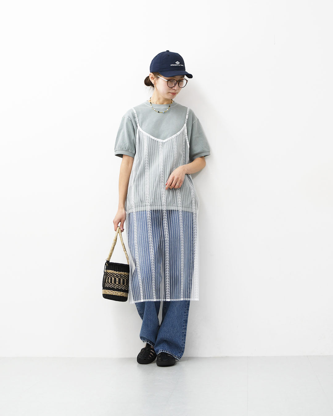 STAR&STRIPE [スターアンドストライプ] SHEER ONEPIECE [SSMD-089] シアーワンピース・シアーキャミソールワンピース・レースワンピース・レイヤード・LADY'S [2026SS]