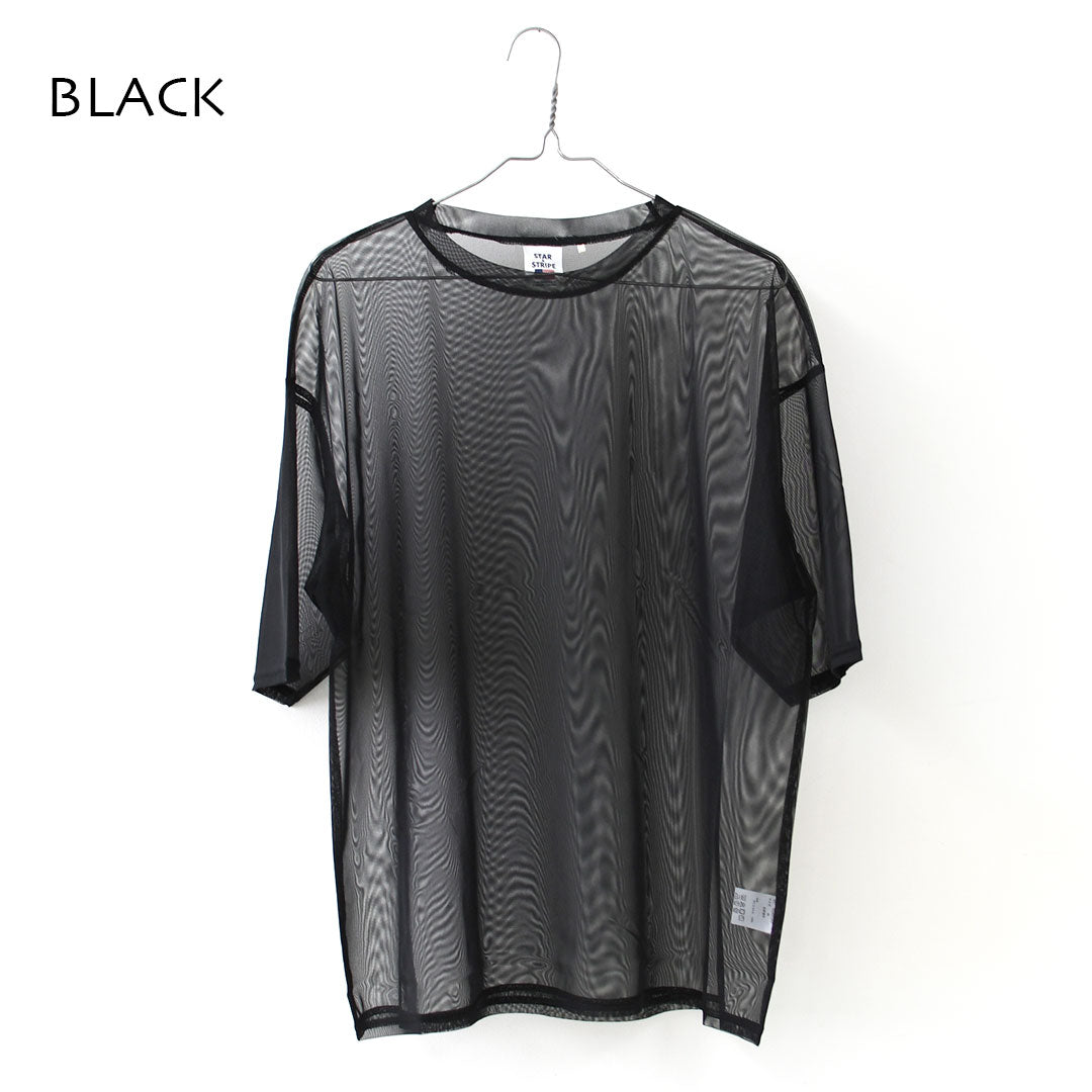 STAR&STRIPE [スターアンドストライプ] SHEER TEE [SSMD-090] シアーTシャツ・シアー・透け感・重ね着・レイヤード・半袖・ショートスリーブ・LADY'S [2026SS]