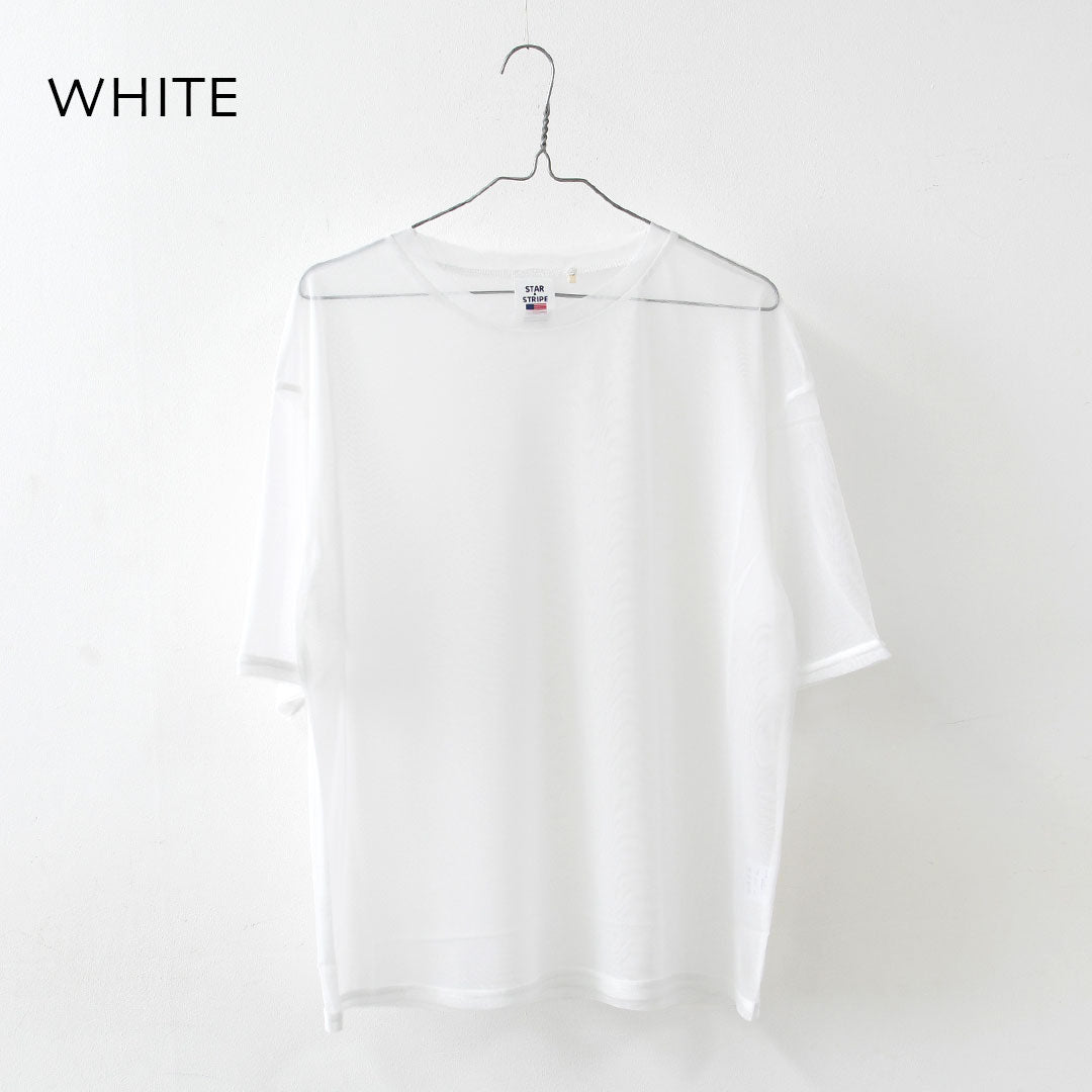 STAR&STRIPE [スターアンドストライプ] SHEER TEE [SSMD-090] シアーTシャツ・シアー・透け感・重ね着・レイヤード・半袖・ショートスリーブ・LADY'S [2026SS]