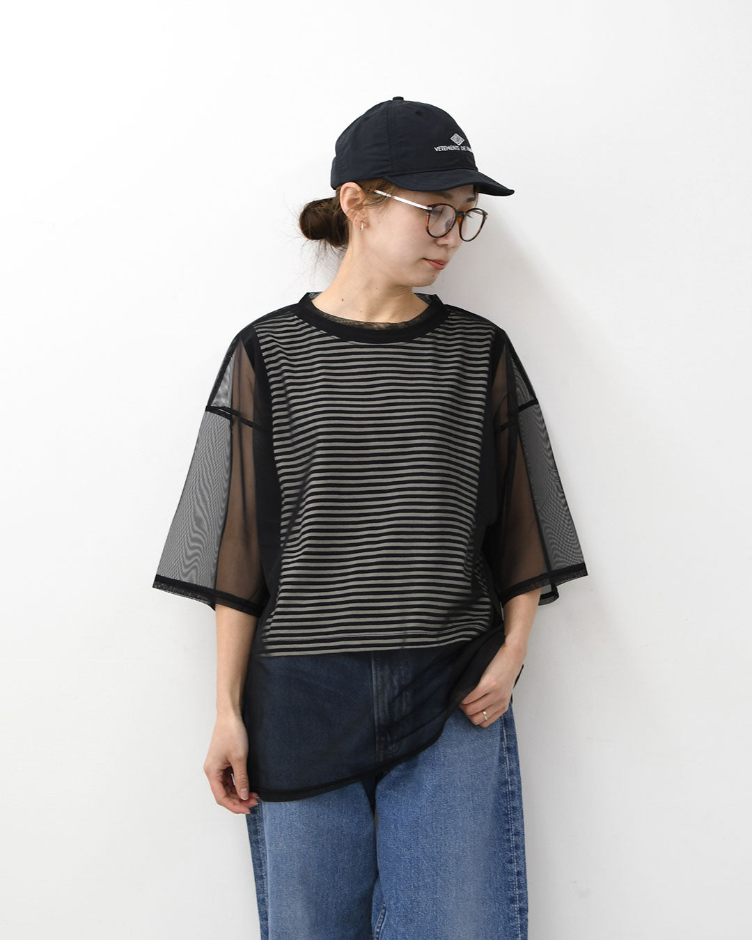 STAR&STRIPE [スターアンドストライプ] SHEER TEE [SSMD-090] シアーTシャツ・シアー・透け感・重ね着・レイヤード・半袖・ショートスリーブ・LADY'S [2026SS]