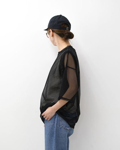 STAR&STRIPE [スターアンドストライプ] SHEER TEE [SSMD-090] シアーTシャツ・シアー・透け感・重ね着・レイヤード・半袖・ショートスリーブ・LADY'S [2026SS]