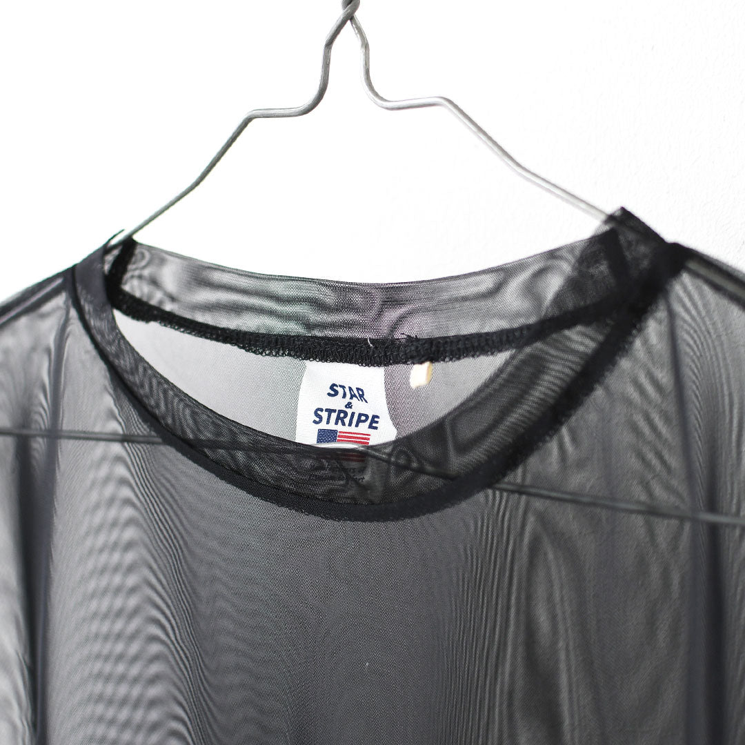 STAR&STRIPE [スターアンドストライプ] SHEER TEE [SSMD-090] シアーTシャツ・シアー・透け感・重ね着・レイヤード・半袖・ショートスリーブ・LADY'S [2026SS]