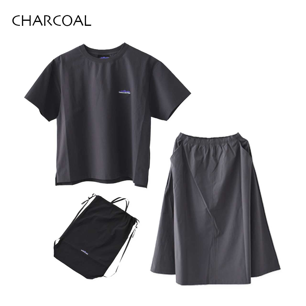 THOUSAND MILE [サウザンドマイル] S/S T-SHIRT & SKIRT SET [TM251NP00032] ショートスリーブTシャツ&スカートセット [2025SS]