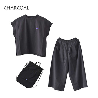 THOUSAND MILE [サウザンドマイル] F/S SHIRT & WIDE PT SET [TM251NP00042] フレンチスリーブシャツ&ワイドパンツセット [2025SS]