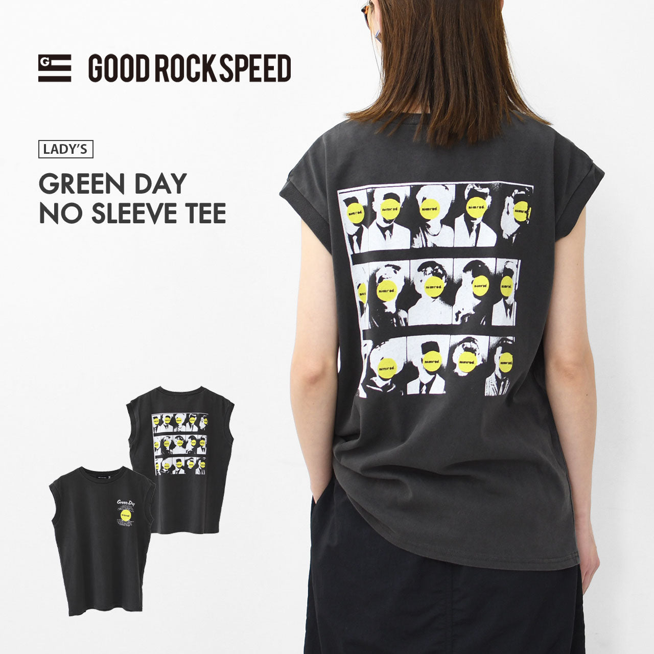 GOOD ROCK SPEED [グッドロックスピード] GREEN DAY NO SLEEVE TEE  [25GRD104W]  グリーンデイノースリーブTシャツ [2025SS]