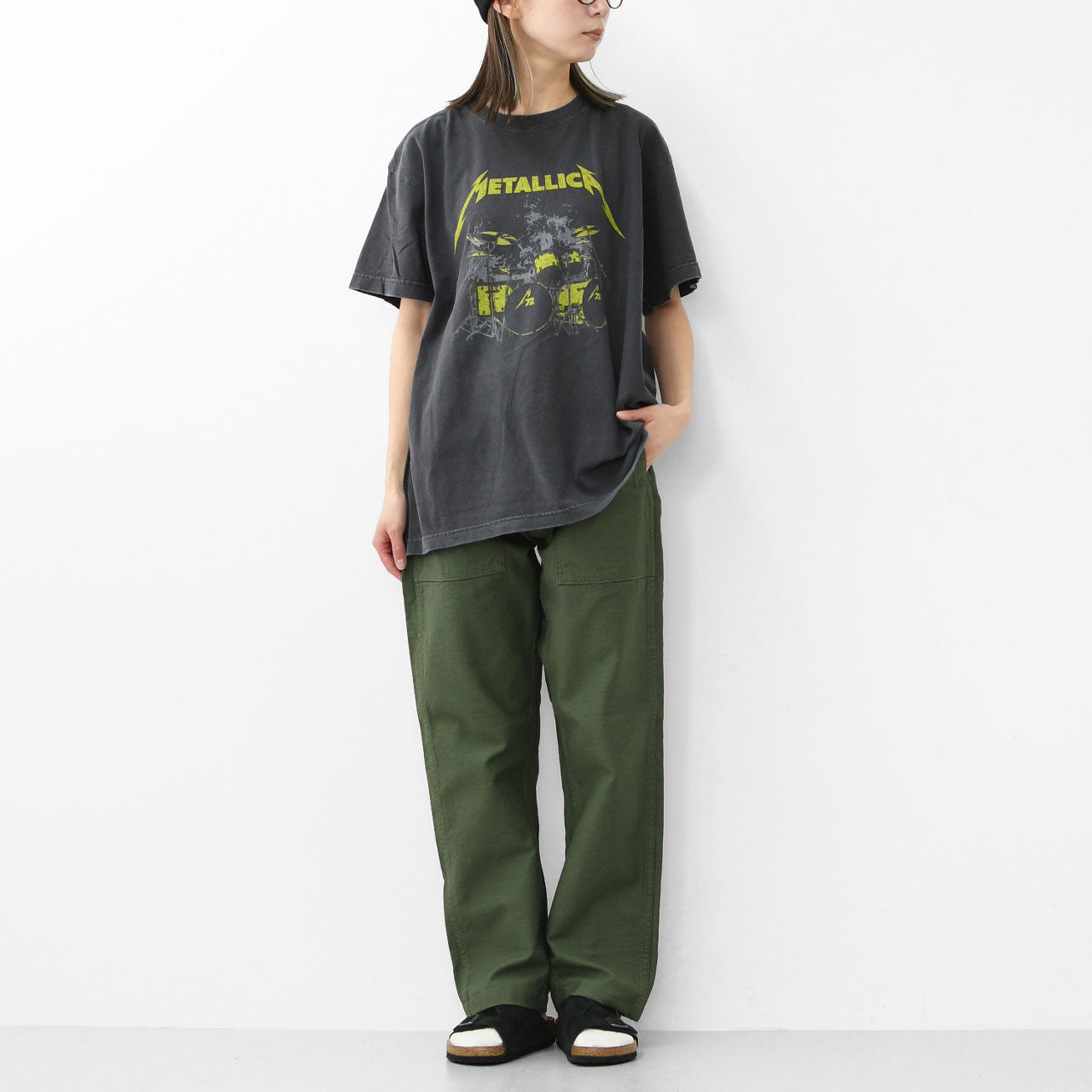 GOOD ROCK SPEED [グッドロックスピード] METALLICA PIGMENT LOGO T-SHIRT [25MET002W / 25MET101W] メタリカ ピグメント ロゴ Tシャツ [2025SS]