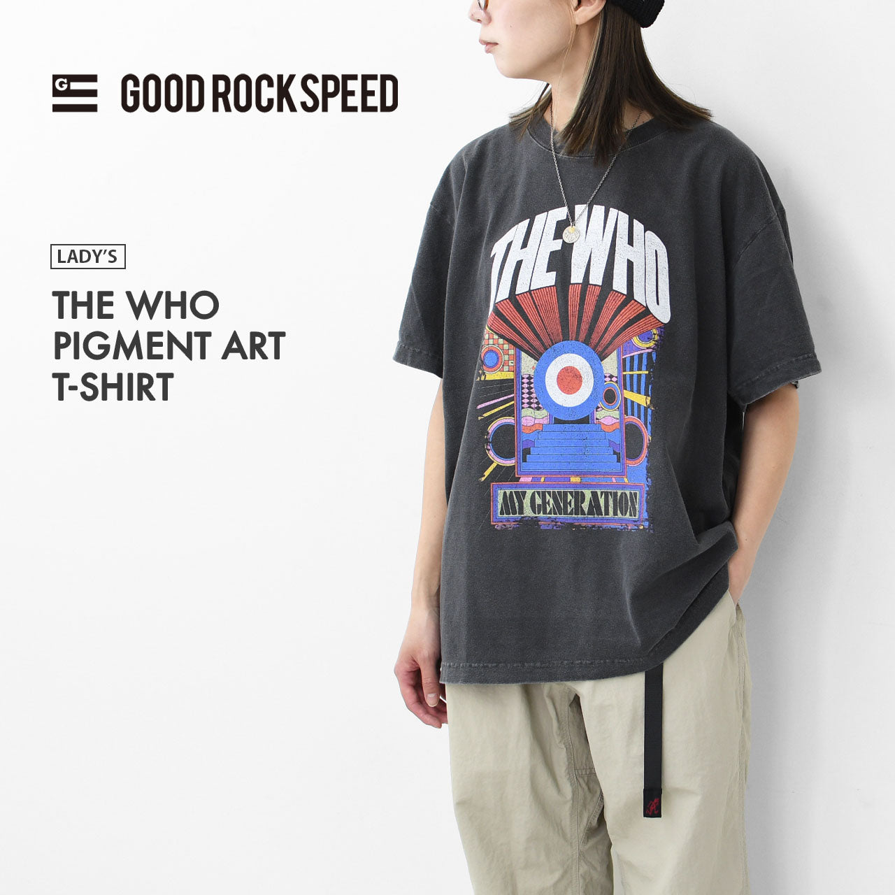 GOOD ROCK SPEED [グッドロックスピード] THE WHO PIGMENT ART T-SHIRT  [25WHO101W] ザ フー ピグメント アート Tシャツ[2025SS]