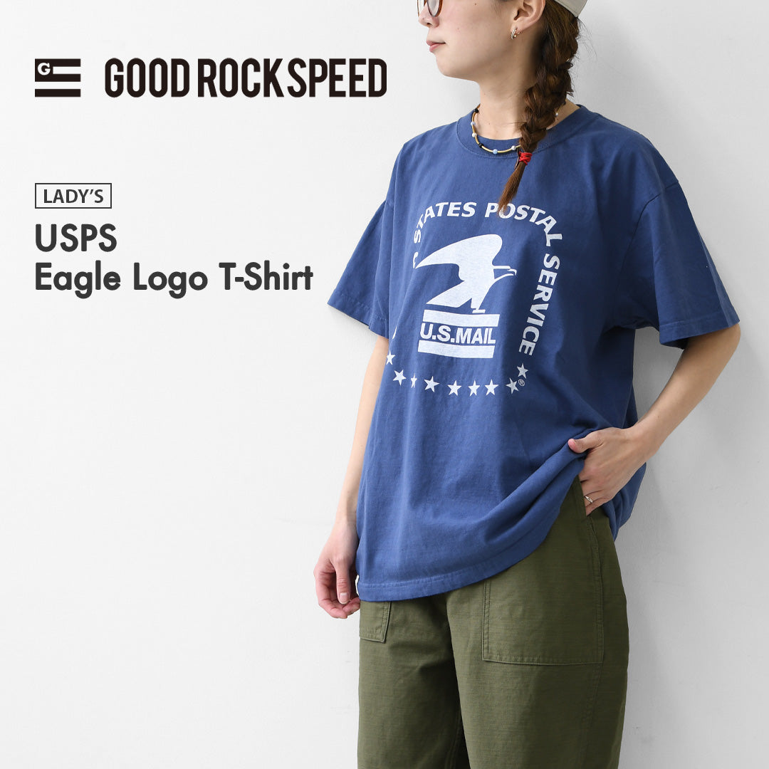 GOOD.R.SPEED [グッドロックスピード] USPS Eagle Logo T-Shirt [260USP009W] USPSイーグルロゴプリントTシャツ・半袖Tシャツ・シンプルTシャツ・カンパニーロゴ・アメカジ・ヴィンテージ・ロゴTシャツ・プリントTシャツ LADY'S [2026SS]